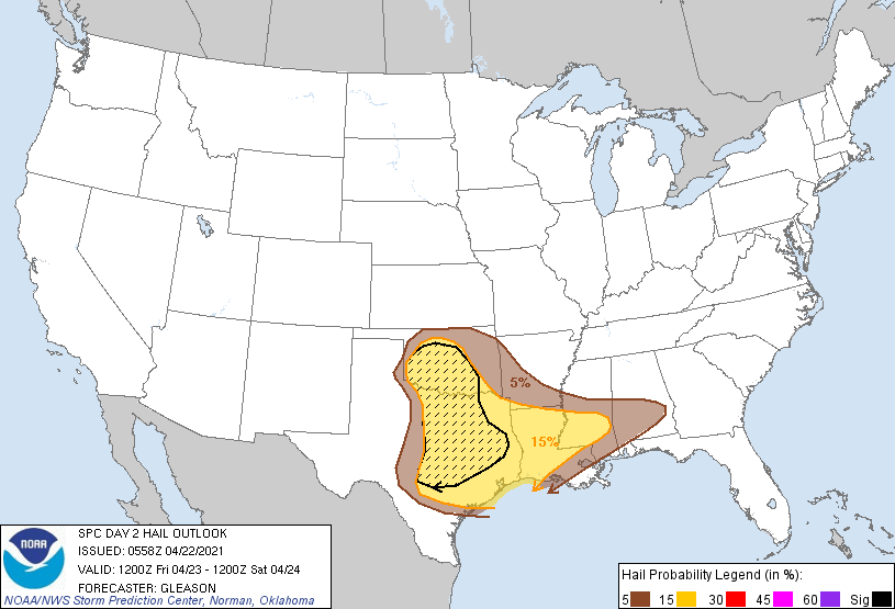 Hail Threat map